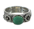 Turquoise Silver Southwestern Flower Ring Size 8 YX91689